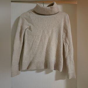 J. Crew Soft Beige Turtleneck Sweater